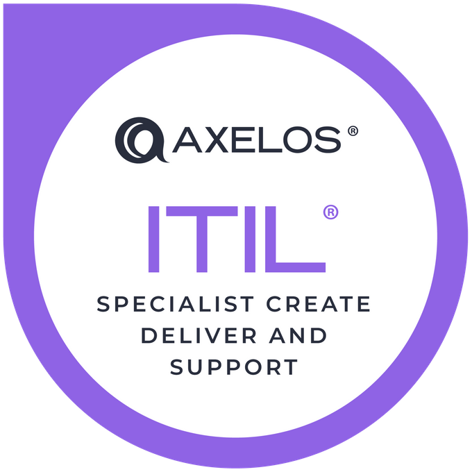 ITIL 4 Specialist: Create, Deliver and Support certification