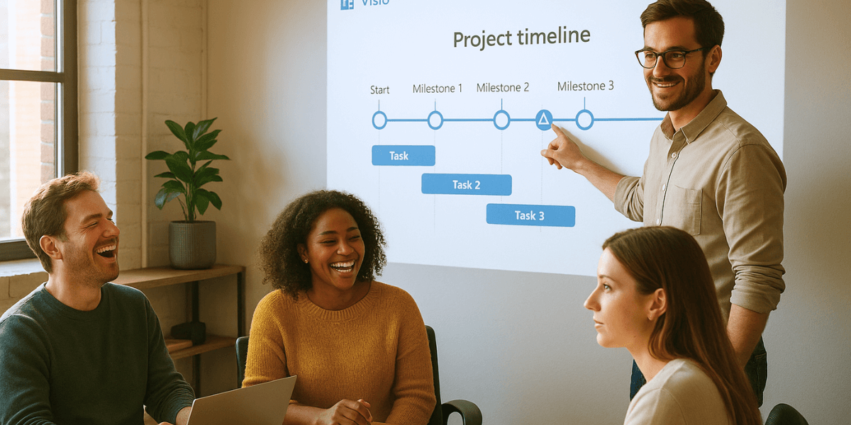 workflow chart with visio