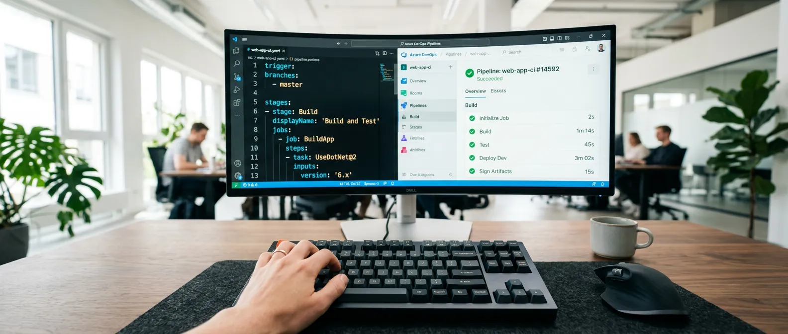 schéma des cinq domaines de l'examen az-400 devops azure