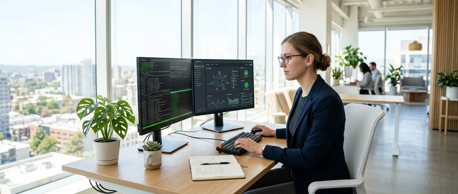 cybersecurity analyst reviewing docker container permissions