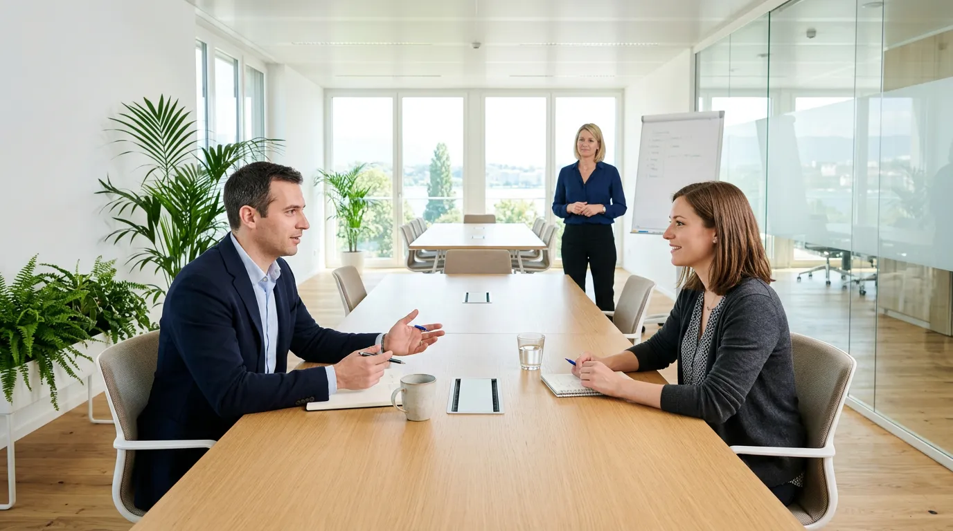 reunion de confrontation constructive entre deux collaborateurs