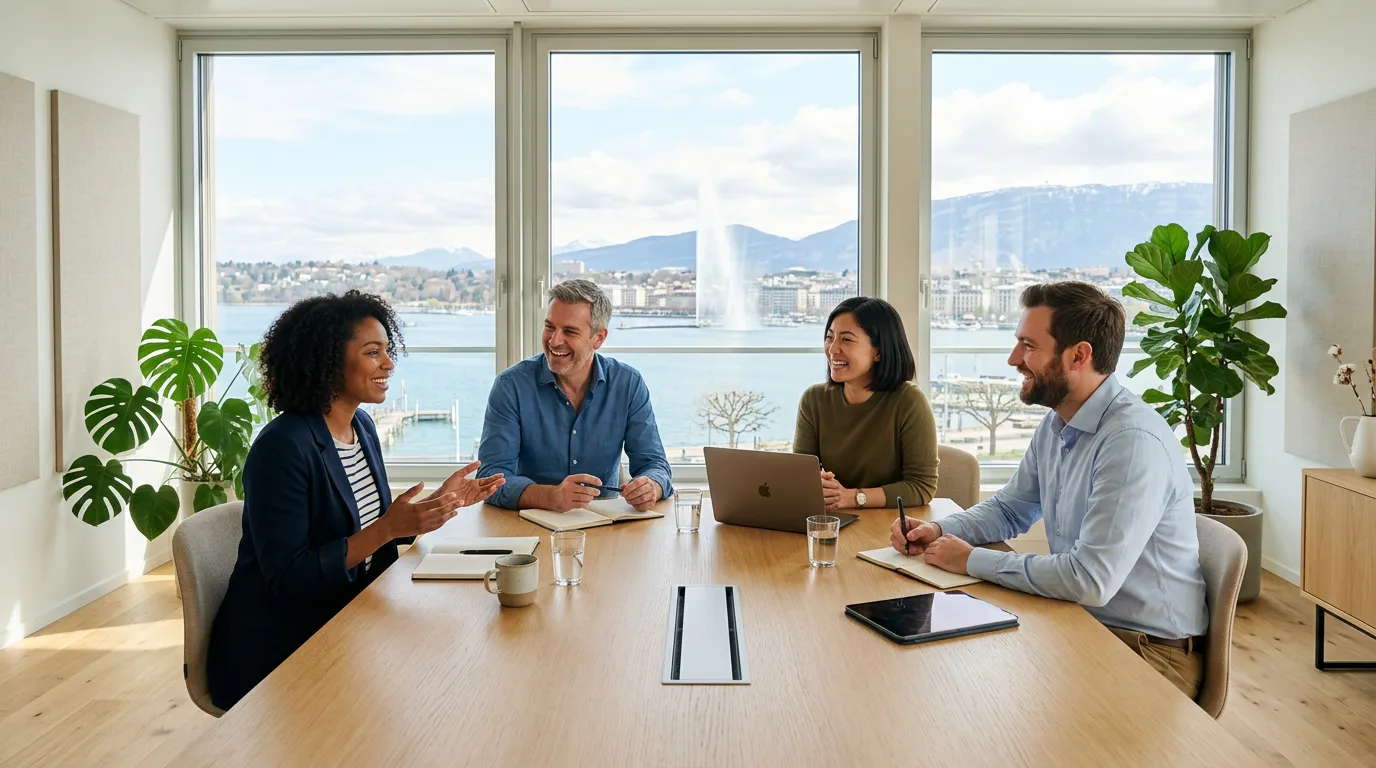 équipe collaborative en réunion incarnant intelligence émotionnelle