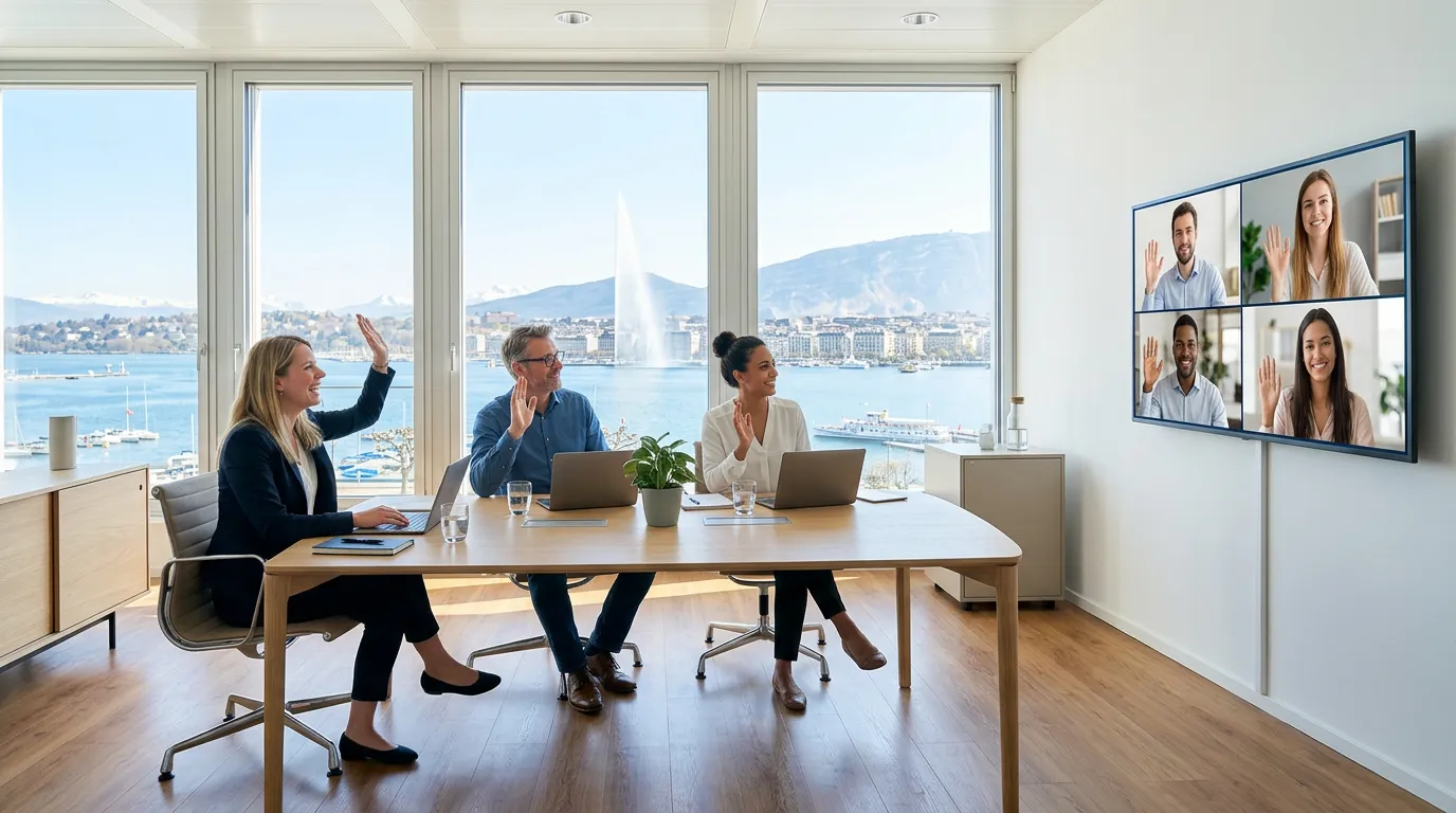 management hybride en réunion mixte présentiel et télétravail