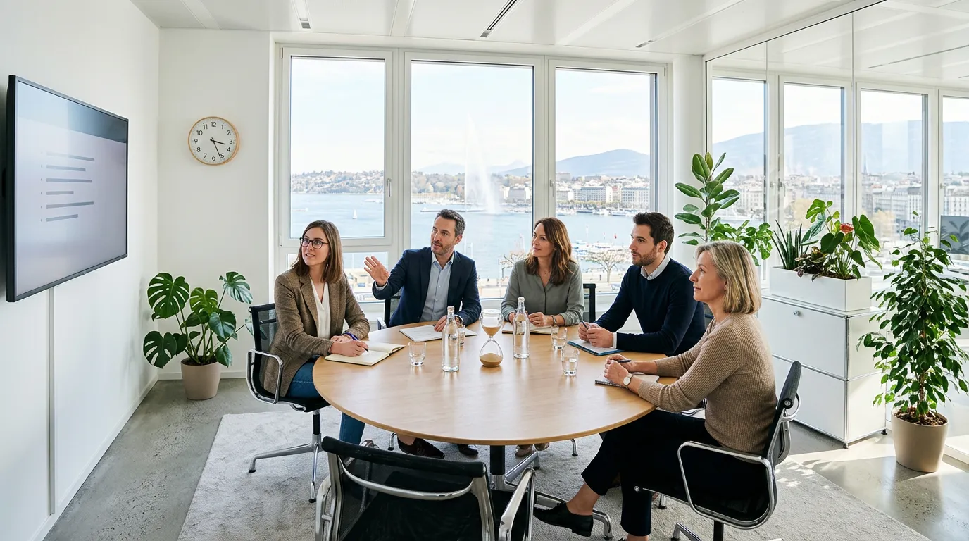 réunion efficace en entreprise avec agenda et timer