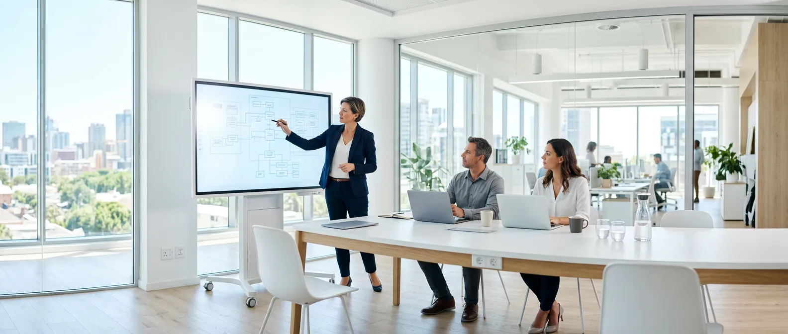 architecte data presentant une strategie bi