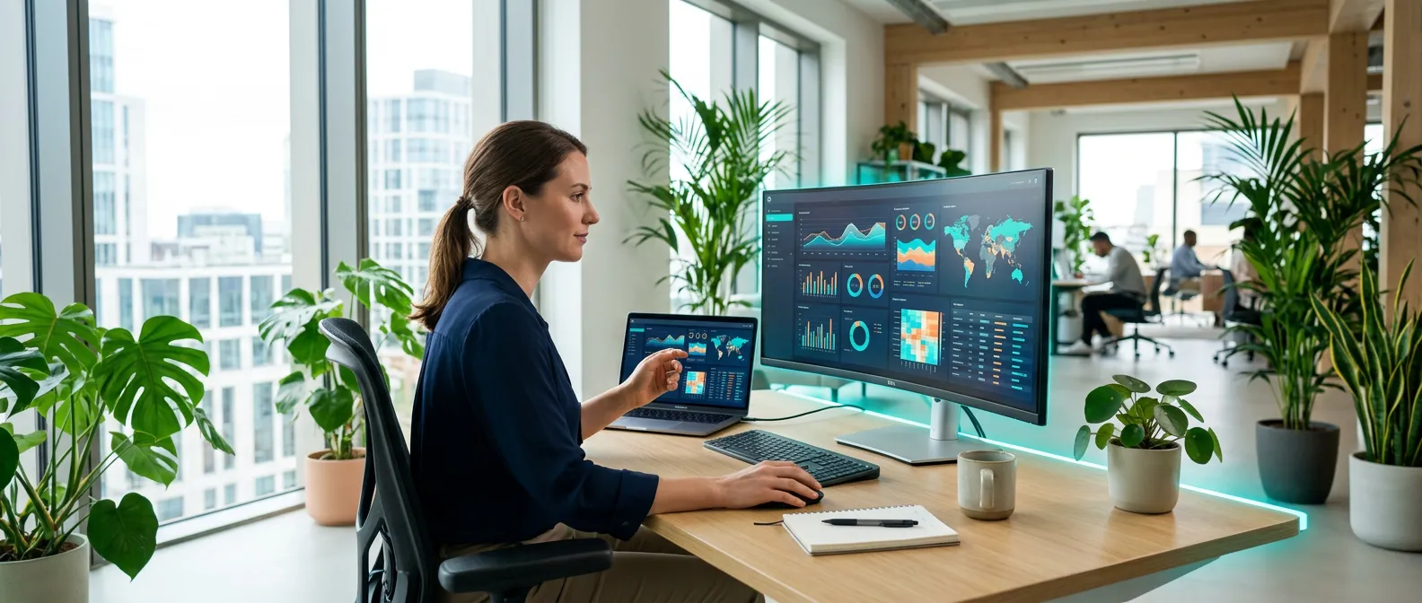 analyste data explorant des données dans la plateforme Microsoft Fabric