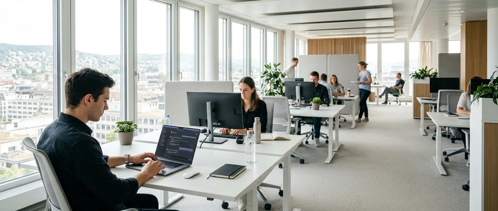 collaborateurs utilisant l'ia au bureau sans encadrement
