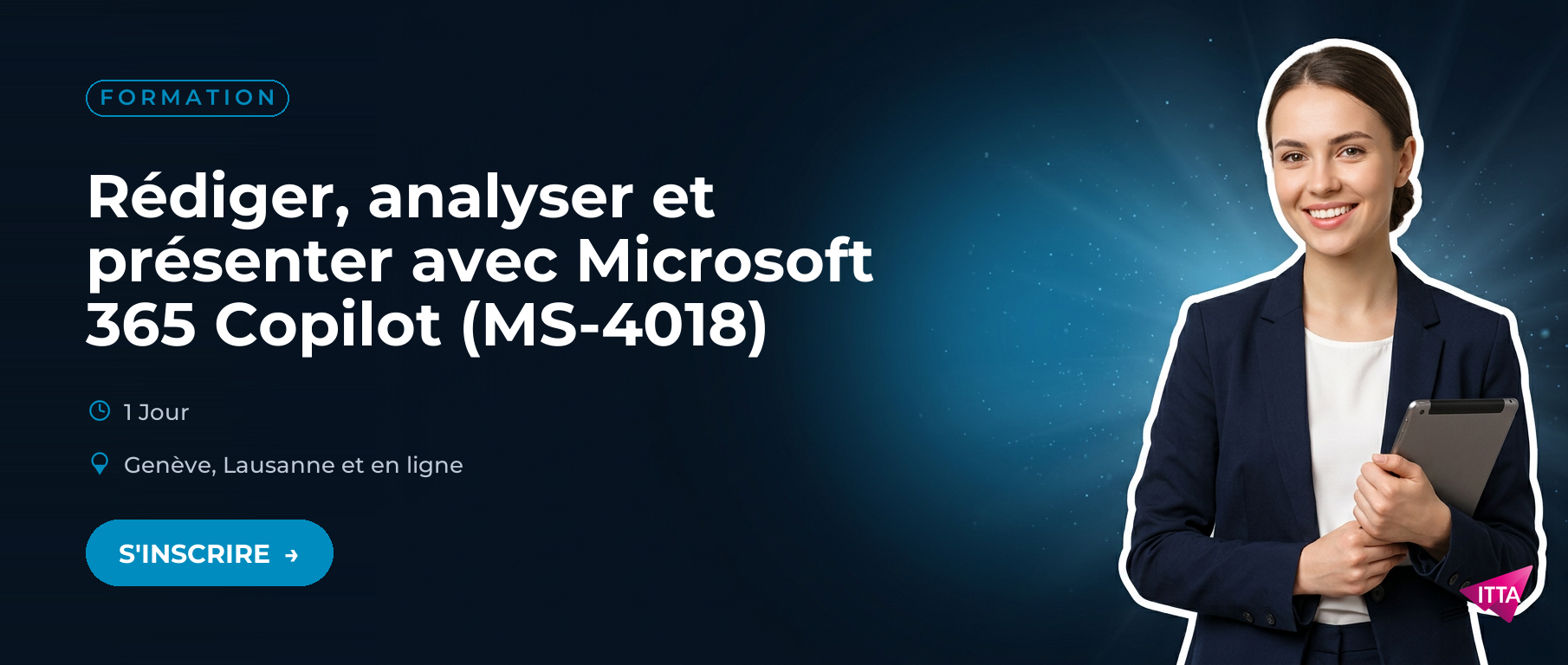 Formation Rédiger, analyser et présenter avec Microsoft 365 Copilot MS-4018