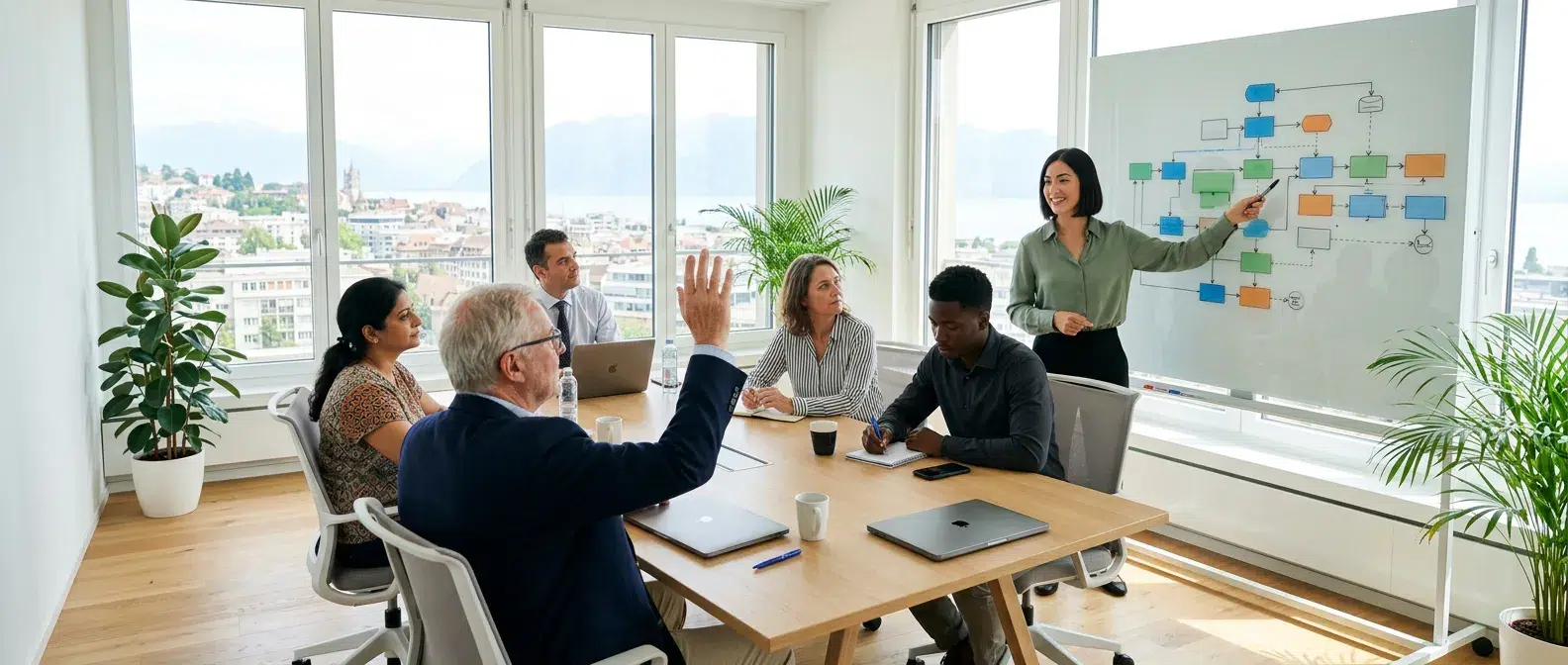 business analyst animant un atelier de recueil des besoins avec des parties prenantes